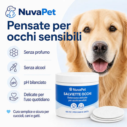 Kit Dischetti Detergenti per Occhi di Cani e Gatti